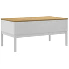 Moderne salontafel met massief grenenhout en houten poten - Salontafels