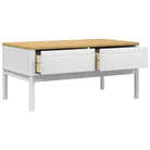 Moderne salontafel met massief grenenhout en houten poten - Salontafels