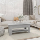 Moderne Salontafel met Opbergvak in Bewerkt Hout - Grijs sonoma / 102 x 55 x 42 cm / 1 - Salontafels