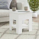 Moderne Salontafel met Opbergvak in Bewerkt Hout - Hoogglans wit / 40 x 40 x 42 cm / 1 - Salontafels