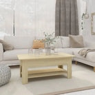 Moderne Salontafel met Opbergvak in Bewerkt Hout - Sonoma eiken / 102 x 55 x 42 cm / 1 - Salontafels
