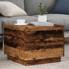 Moderne salontafel met RGB LED-verlichting en duurzaam bewerkt hout - Oud hout / 1 / 50 cm - Salontafels