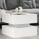 Moderne salontafel met RGB LED-verlichting en duurzaam bewerkt hout - Wit / 1 / 50 cm - Salontafels
