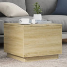 Moderne salontafel met RGB LED-verlichting en duurzaam bewerkt hout - Sonoma eiken / 1 / 50 cm - Salontafels