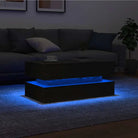Moderne salontafel met RGB LED-verlichting en duurzaam bewerkt hout - Zwart eiken / 1 / 90 cm - Salontafels