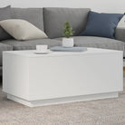 Moderne salontafel met RGB LED-verlichting en duurzaam bewerkt hout - Wit / 1 / 90 cm - Salontafels