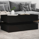 Moderne salontafel met RGB LED-verlichting en duurzaam bewerkt hout - Zwart / 1 / 90 cm - Salontafels