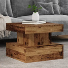 Moderne salontafel met RGB LED-verlichting en hoogwaardig bewerkt hout - Oud hout / 1 / 50 cm - Salontafels