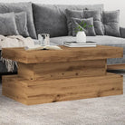 Moderne salontafel met RGB LED-verlichting en hoogwaardig bewerkt hout - artisian oak / 1 / 90 cm - Salontafels