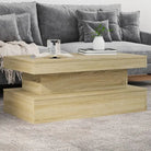 Moderne salontafel met RGB LED-verlichting en hoogwaardig bewerkt hout - Sonoma eiken / 1 / 90 cm - Salontafels