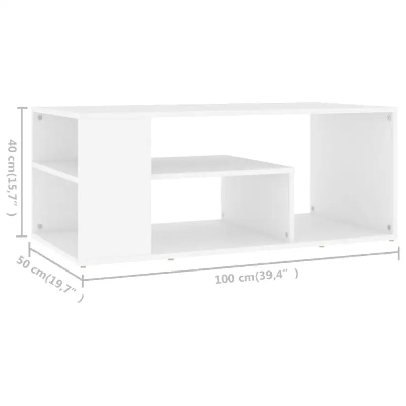 Moderne salontafel van bewerkt hout met opbergruimte - Salontafels