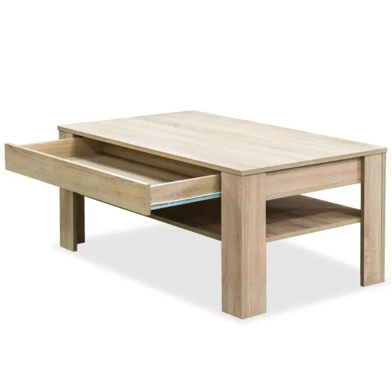 Moderne salontafel van bewerkt hout met PVC-randen - Salontafels