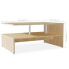 Moderne salontafel van bewerkt hout met PVC-randen - Salontafels