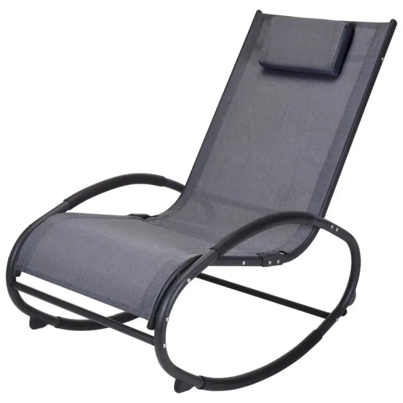 Moderne Schommelstoel met Hoofdsteun van ProGarden - Donkergrijs / 1 - Schommelstoelen