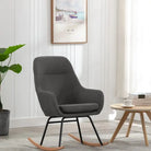 Moderne schommelstoel met zacht bekleding en stabiel metalen frame - Schommelstoelen