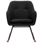 Moderne schommelstoel met zacht stof en stabiel metalen frame - Schommelstoelen