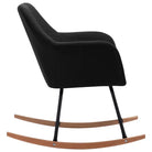 Moderne schommelstoel met zacht stof en stabiel metalen frame - Schommelstoelen