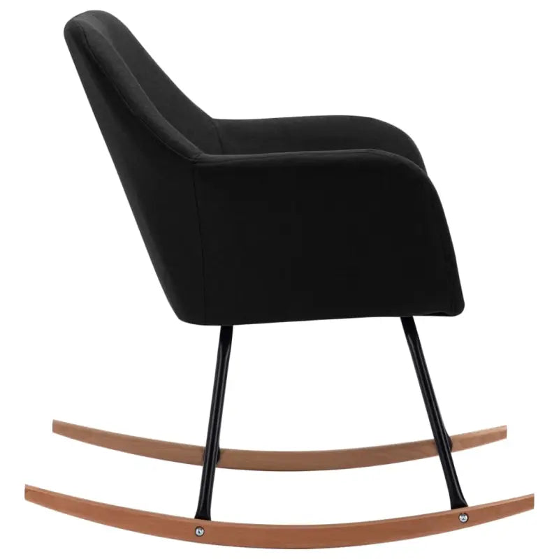 Moderne schommelstoel met zacht stof en stabiel metalen frame - Schommelstoelen