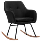 Moderne schommelstoel met zacht stof en stabiel metalen frame - Schommelstoelen