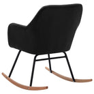Moderne schommelstoel met zacht stof en stabiel metalen frame - Schommelstoelen