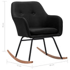 Moderne schommelstoel met zacht stof en stabiel metalen frame - Schommelstoelen