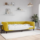Moderne slaapbank met onderschuifbed voor praktische woon- en slaapkamer - Geel / 100 x 200 cm / zonder matras - Bedden