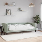 Moderne slaapbank met onderschuifbed voor praktische woon- en slaapkamer - Lichtgrijs / 100 x 200 cm / met matras