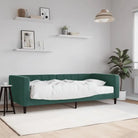 Moderne slaapbank met onderschuifbed voor praktische woon- en slaapkamer - Donkergroen / 90 x 200 cm / met matras