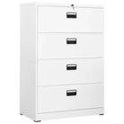 Moderne stalen archiefkast voor documentenopslag - Wit / 90 x 46 x 134 cm / 1 - Archiefkasten