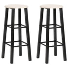 Moderne stalen barkrukken set van 2 voor eetkamer en bar - Zwart en hout / 2 - Barkrukken