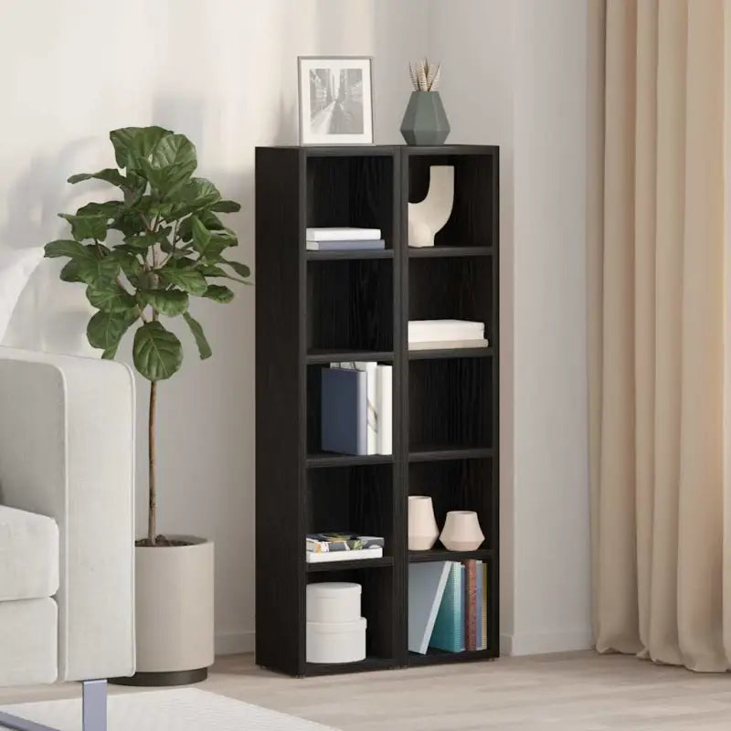 Moderne stijl CD en DVD kast voor een praktische woonkamer toevoeging - Zwart eiken / 2 - Cd- & dvd-kasten