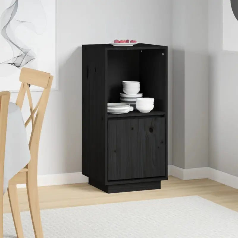 Moderne stijl Dressoir van massief Grenenhout voor een opgeruimd huis - Zwart / 1 - Dressoirs & buffetkasten