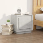Moderne stijl nachtkastje van bewerkt hout voor een eigentijds interieur - Betongrijs / 1 - Nachtkastjes