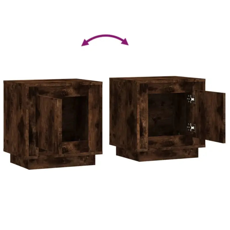 Moderne stijl nachtkastje van bewerkt hout voor een eigentijds interieur - Nachtkastjes