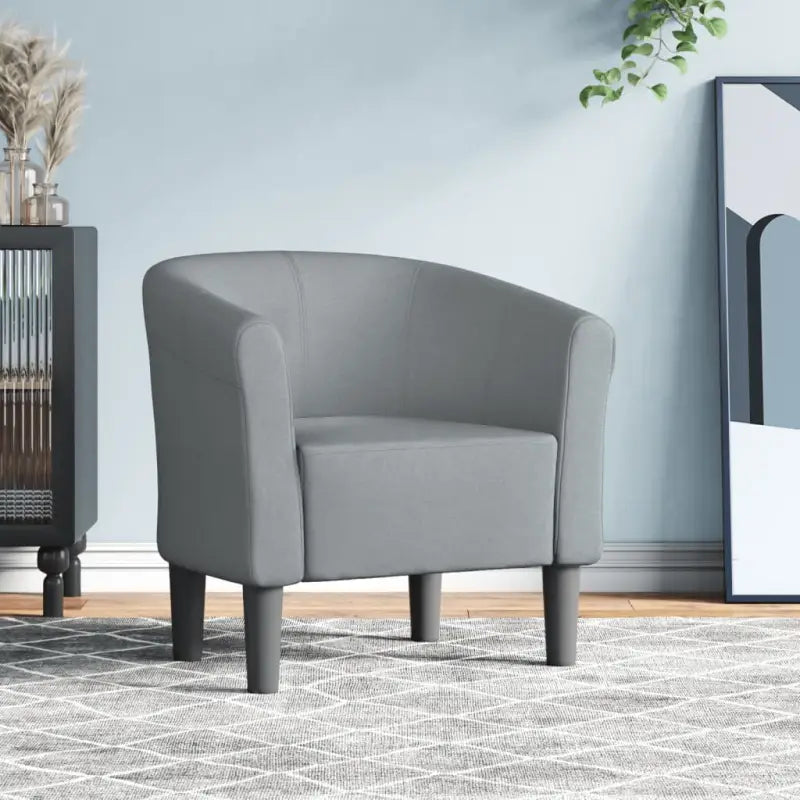 Moderne stof kuipstoel voor woonkamer slaapkamer of kantoor - Lichtgrijs / 1 / Zonder voetenbank - Fauteuils &