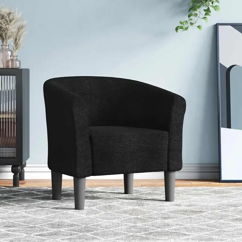 Moderne stof kuipstoel voor woonkamer slaapkamer of kantoor - Zwart / 1 / Zonder voetenbank - Fauteuils & Relaxfauteuils