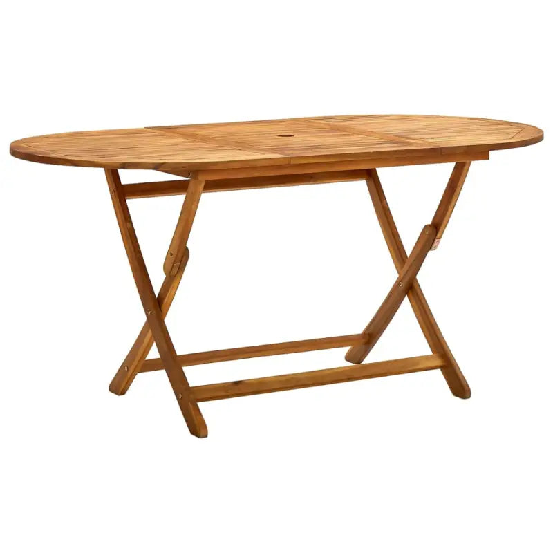 Moderne tuin eettafel van massief acaciahout voor een luxe sfeer - Bruin / 160 x 85 x 75 cm / 1 - Tuintafels