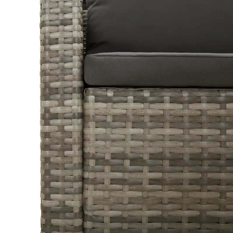 Moderne tuin loungeset met poly rattan en armleuning links - Tuinsets