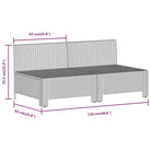 Moderne tuin loungeset met poly rattan en comfortabele afmetingen zitting - Tuinsets