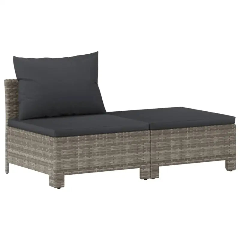 Moderne tuin loungeset met poly rattan en comfortabele afmetingen zitting - Tuinsets