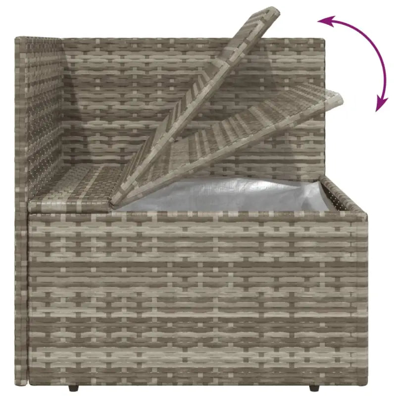 Moderne tuin loungeset met poly rattan en waterdichte zak - 2x hoek + 9x midden + Tafel - Tuinsets