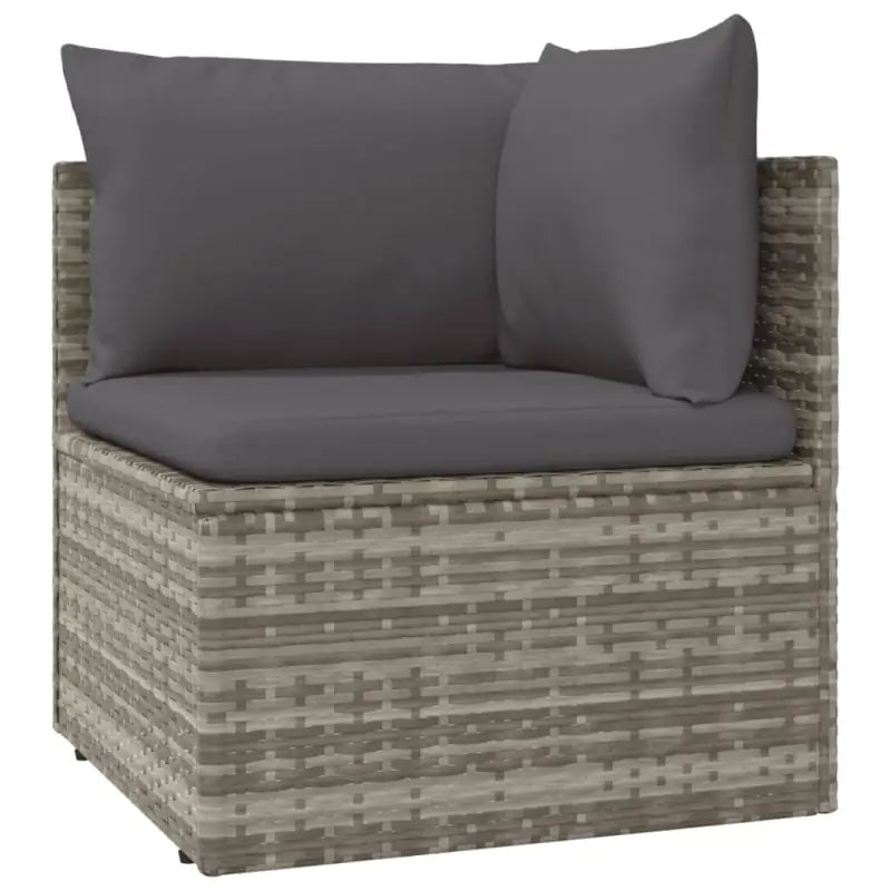 Moderne tuin loungeset met poly rattan en waterdichte zak - 2x hoek + 9x midden + Tafel - Tuinsets