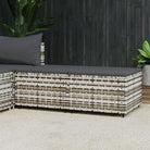 Moderne tuinpoefs met poly rattan voor stijlvol ontspannen - Grijs / 2 - Tuinpoefs