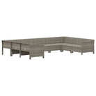 Moderne tuinset met poly rattan en afmetingen zitting met armleuning links - Tuinsets