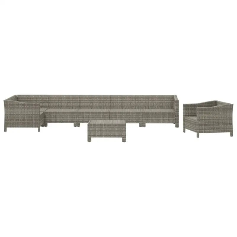 Moderne tuinset met poly rattan en armleuning links - Tuinsets