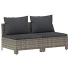 Moderne tuinset met poly rattan en armleuning links - Tuinsets