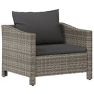 Moderne tuinset met poly rattan en armleuning links - Tuinsets