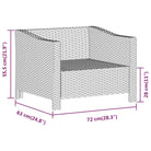 Moderne tuinset met poly rattan en armleuning links - Tuinsets
