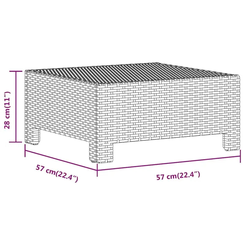 Moderne tuinset met poly rattan en comfortabele afmetingen zitting - Tuinsets