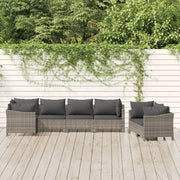 Moderne tuinset met poly rattan en comfortabele armleuning links - Tuinsets